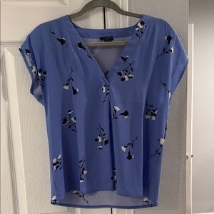 Ann Taylor Blue Floral Women's Top